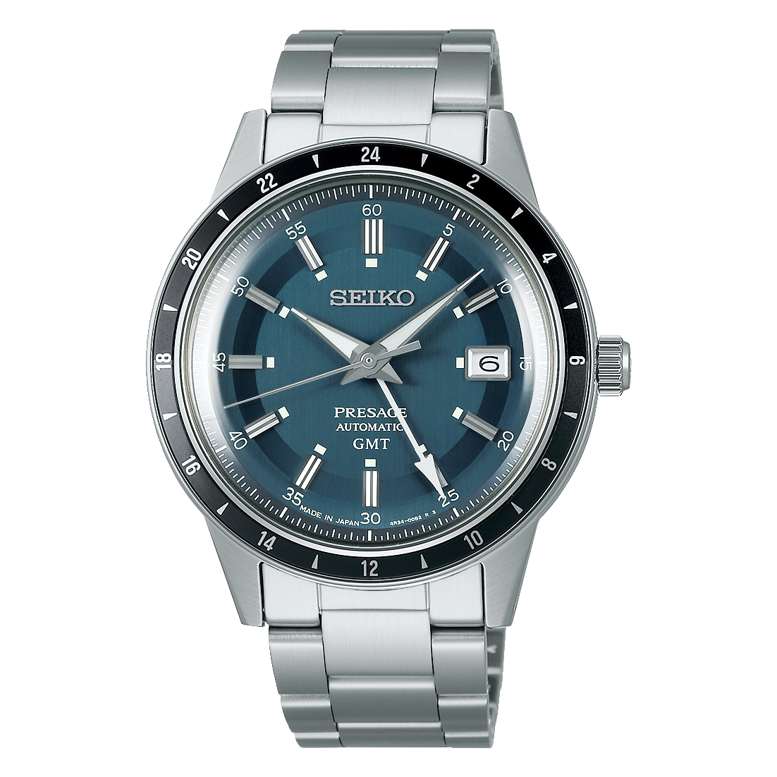 Seiko Presage Style 60s Petrol Blue GMT Watch