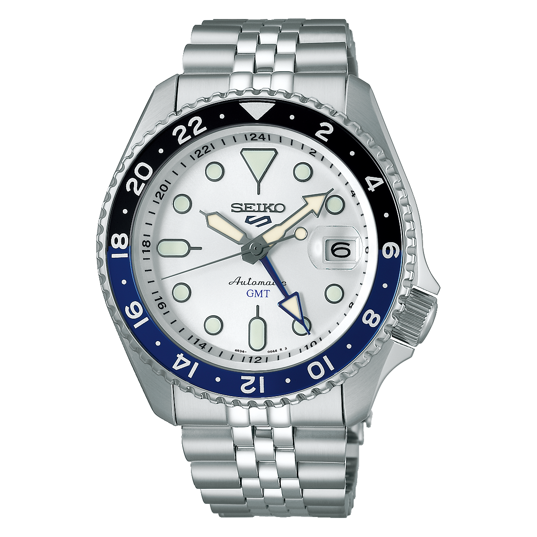 Seiko 5 Sports SKX GMT Sky Blue & Silver Cloud