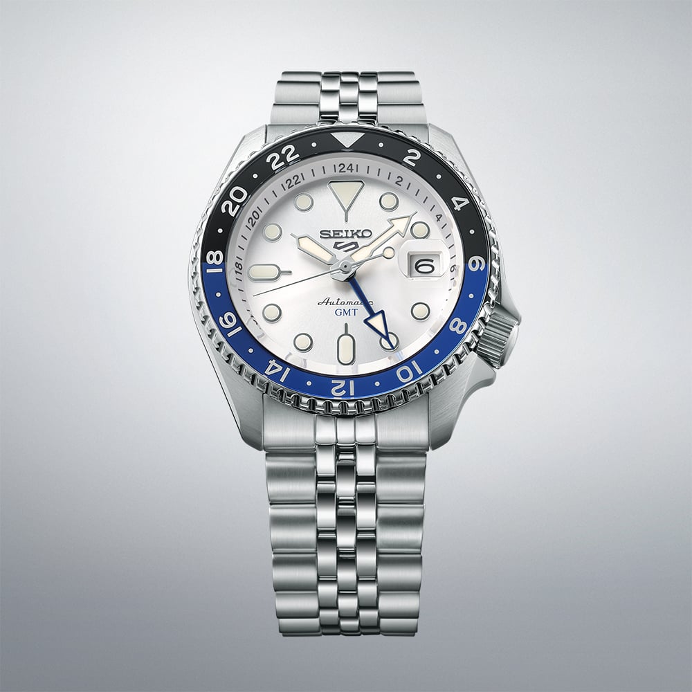 Seiko 5 Sports SKX GMT Sky Blue & Silver Cloud