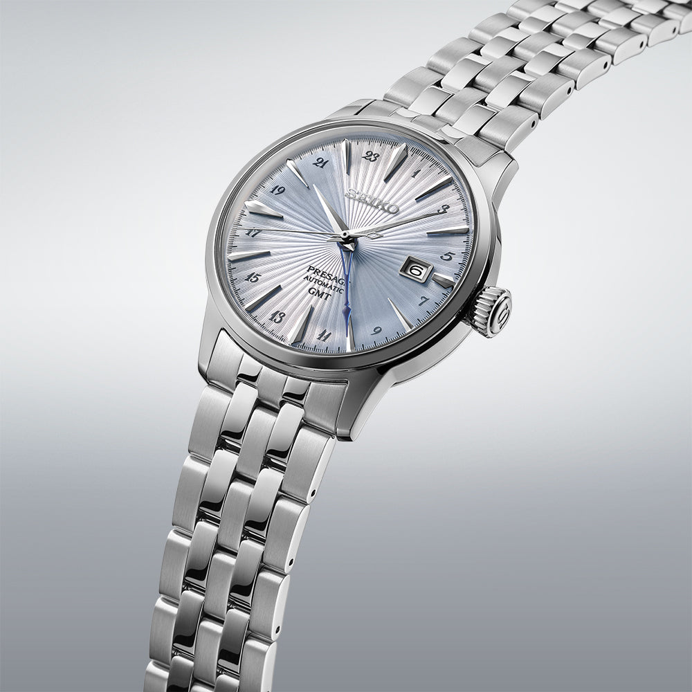 Seiko Presage Skydiving Cocktail Time GMT Watch