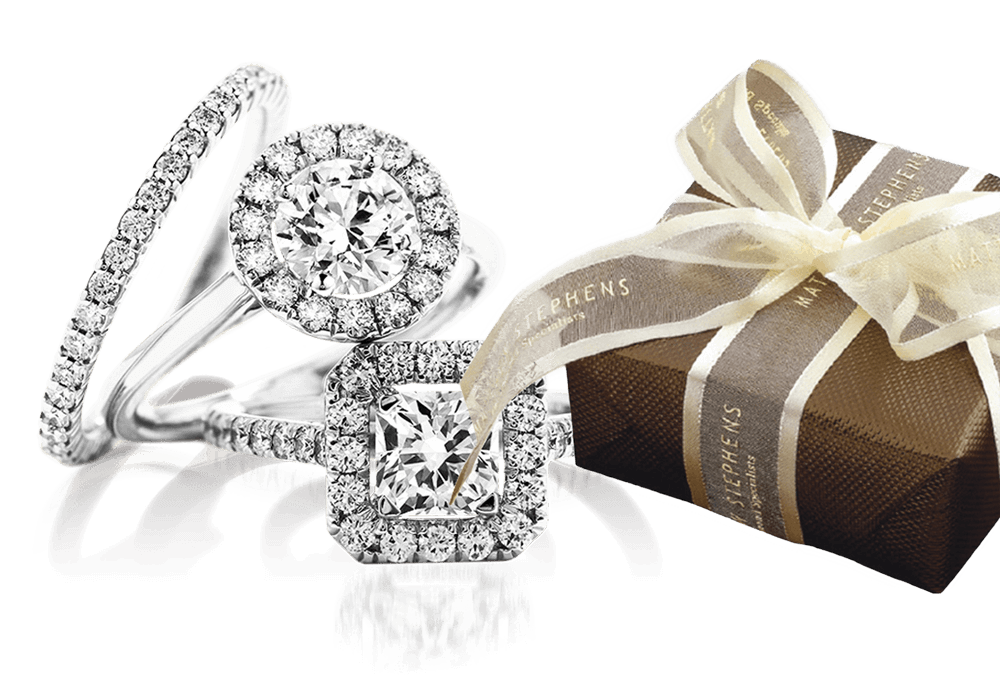 Diamond rings and gift wrapping