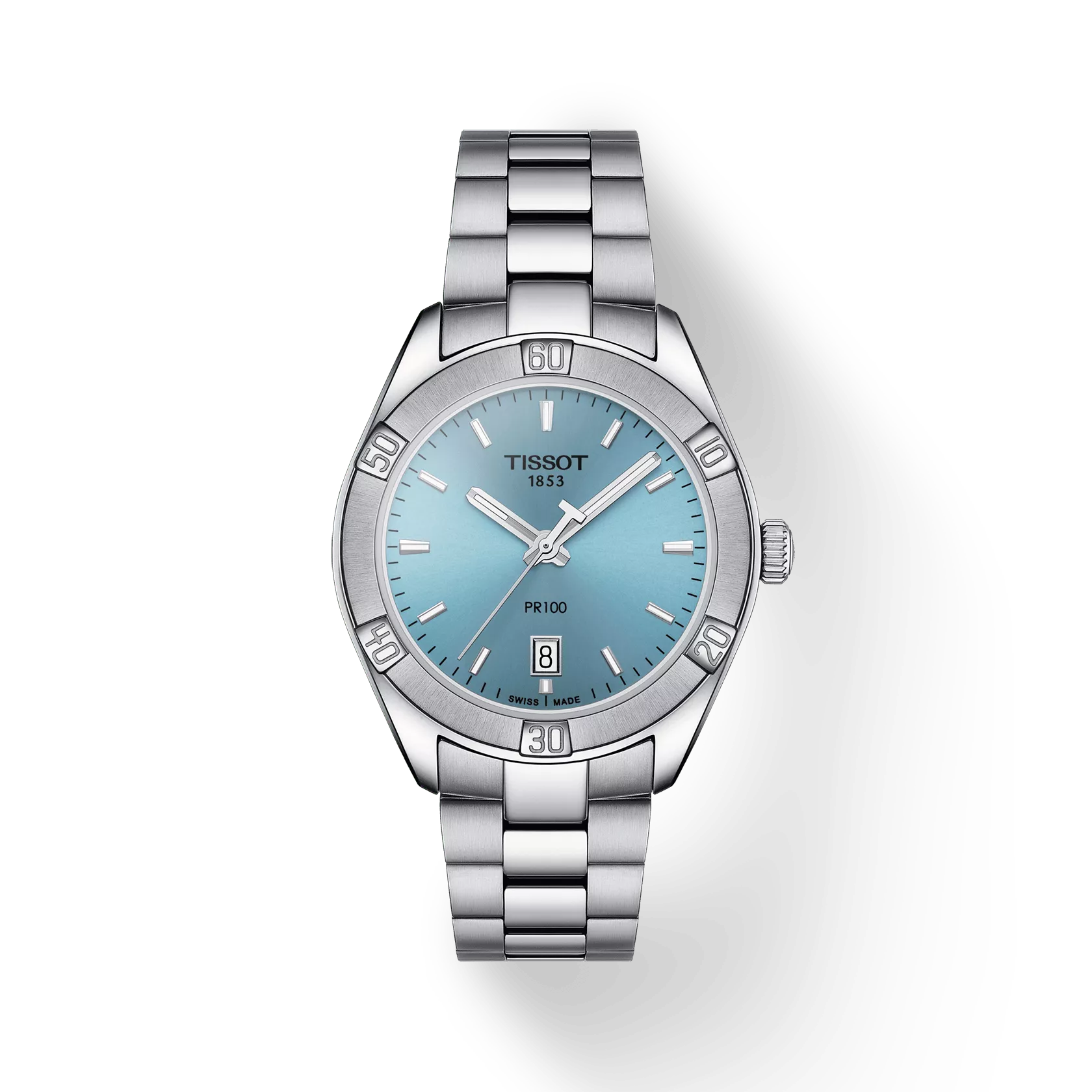 Tissot PR 100 Sport Chic 36mm Ice Blue Watch