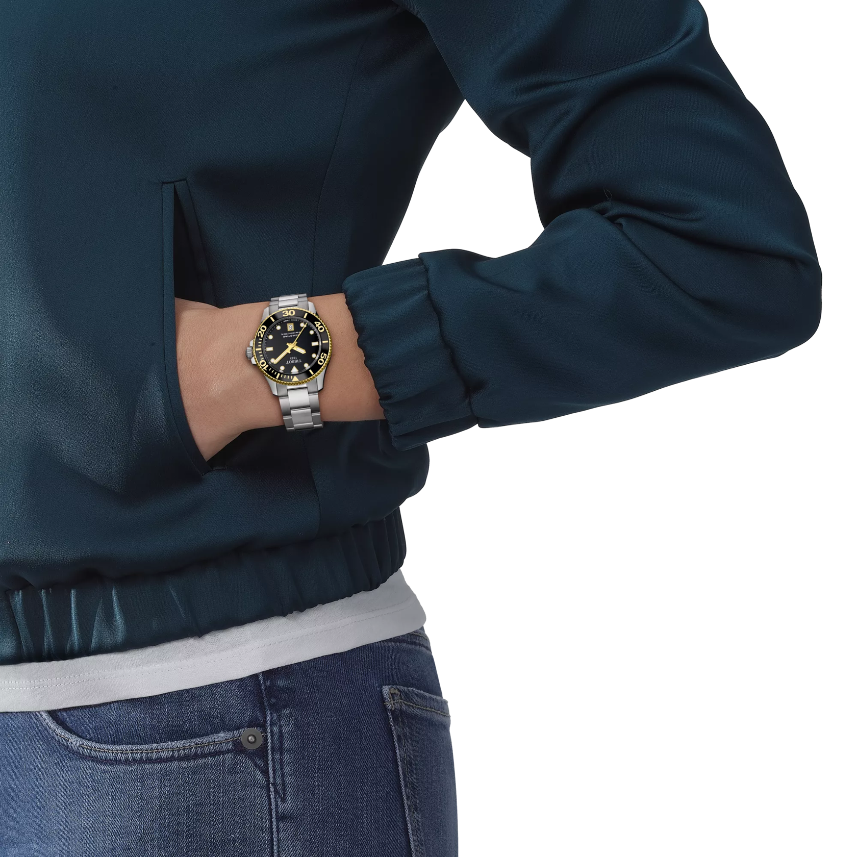 Tissot Seastar 1000 36mm Gold PVD & Black Dial Watch