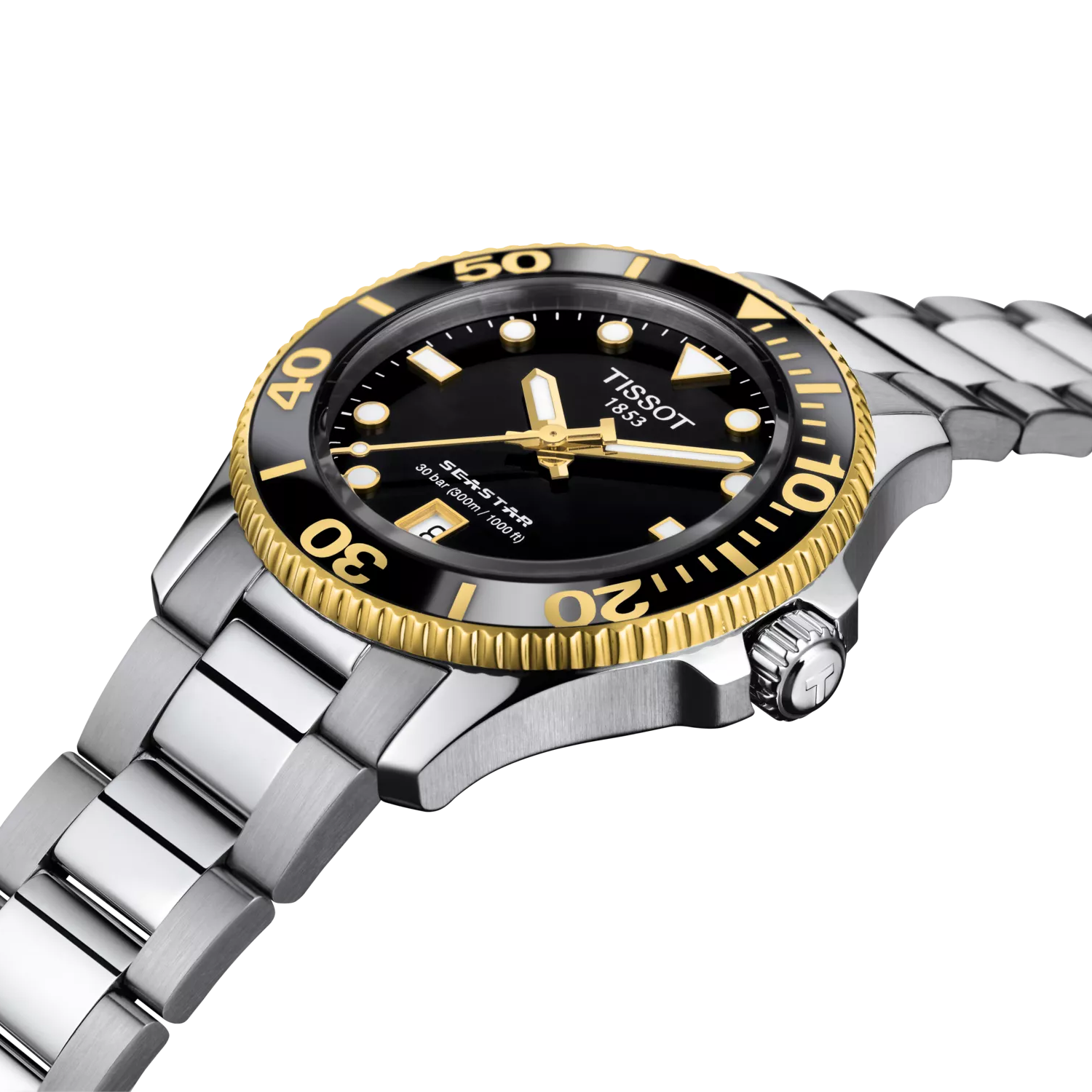 Tissot Seastar 1000 36mm Gold PVD & Black Dial Watch