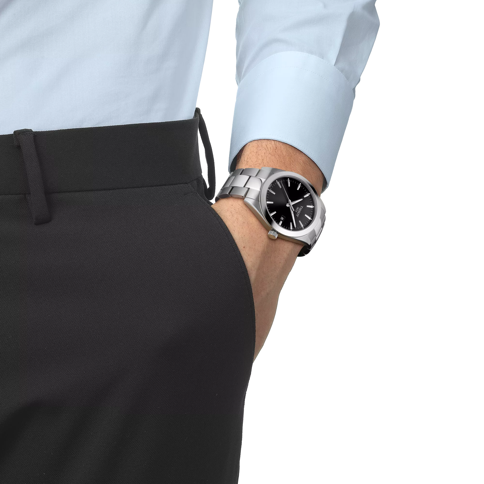 Tissot Gentleman 40mm Classic Black Dial Watch