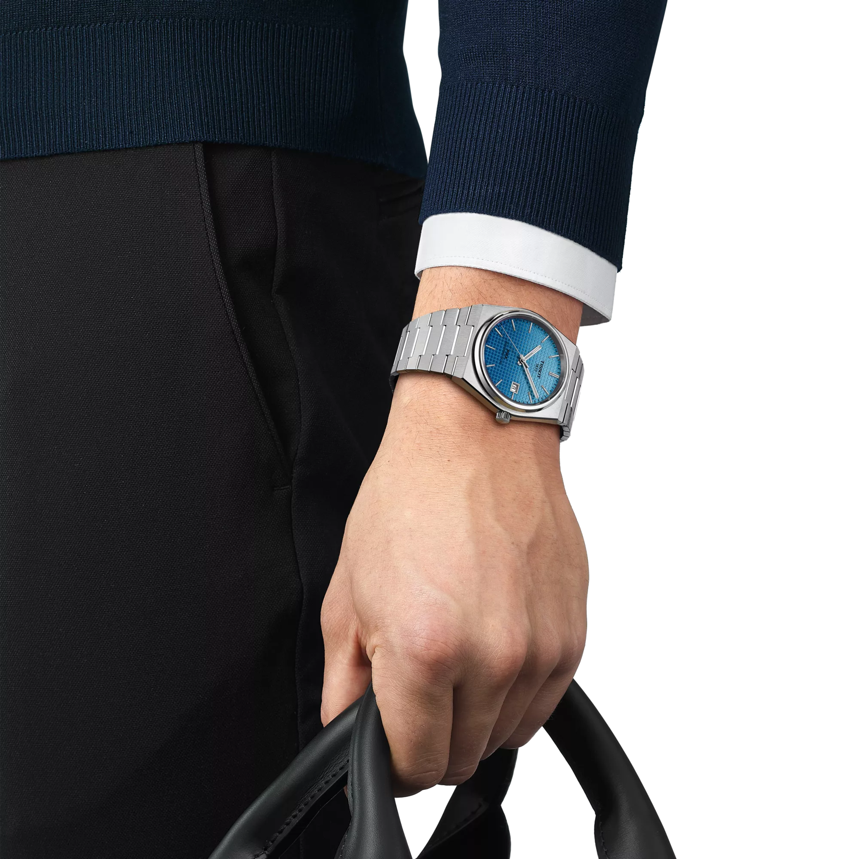 Tissot PRX 40mm Steel Ice Blue Automatic Mens Watch