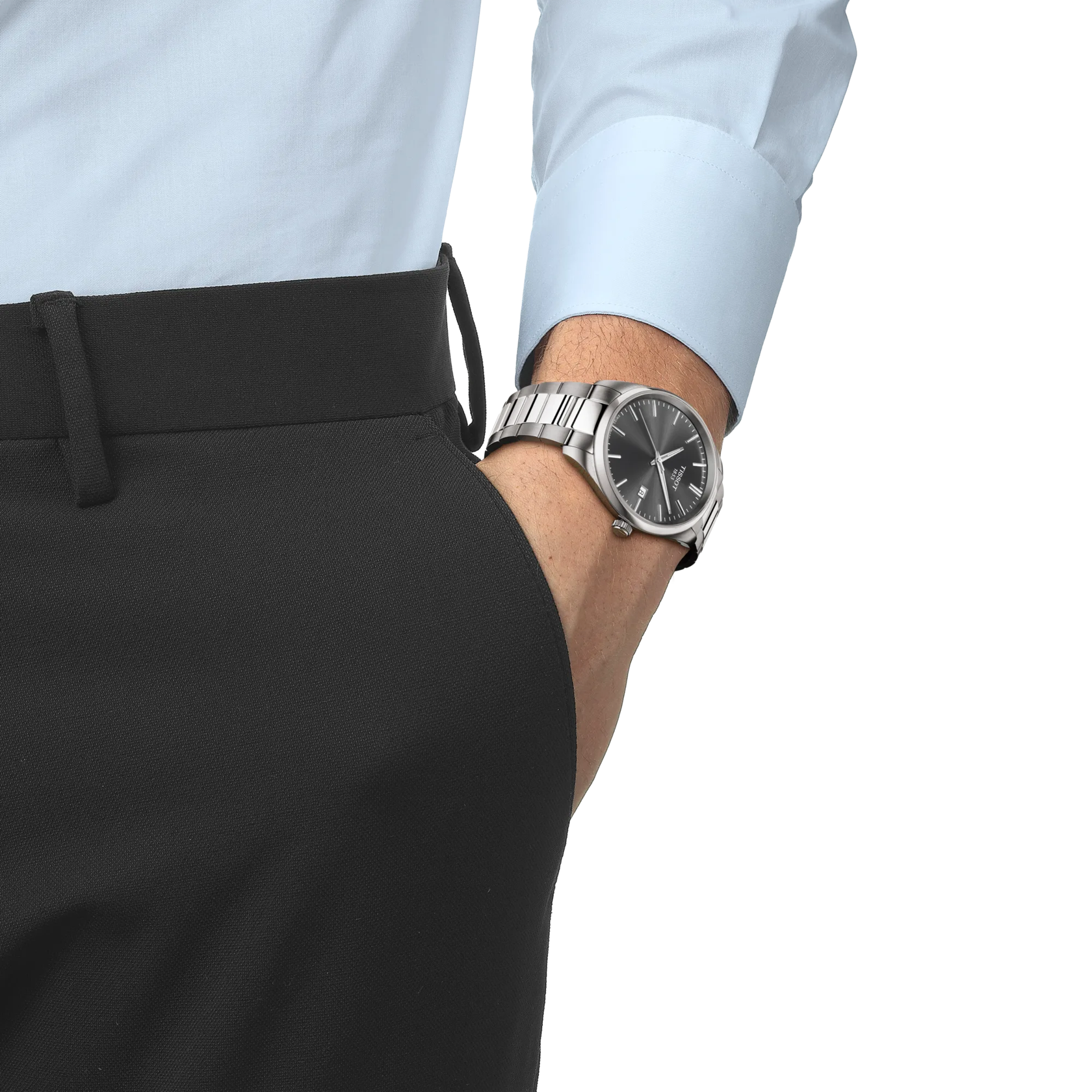 Tissot PR 100 40mm Steel Grey Quartz Mens Watch