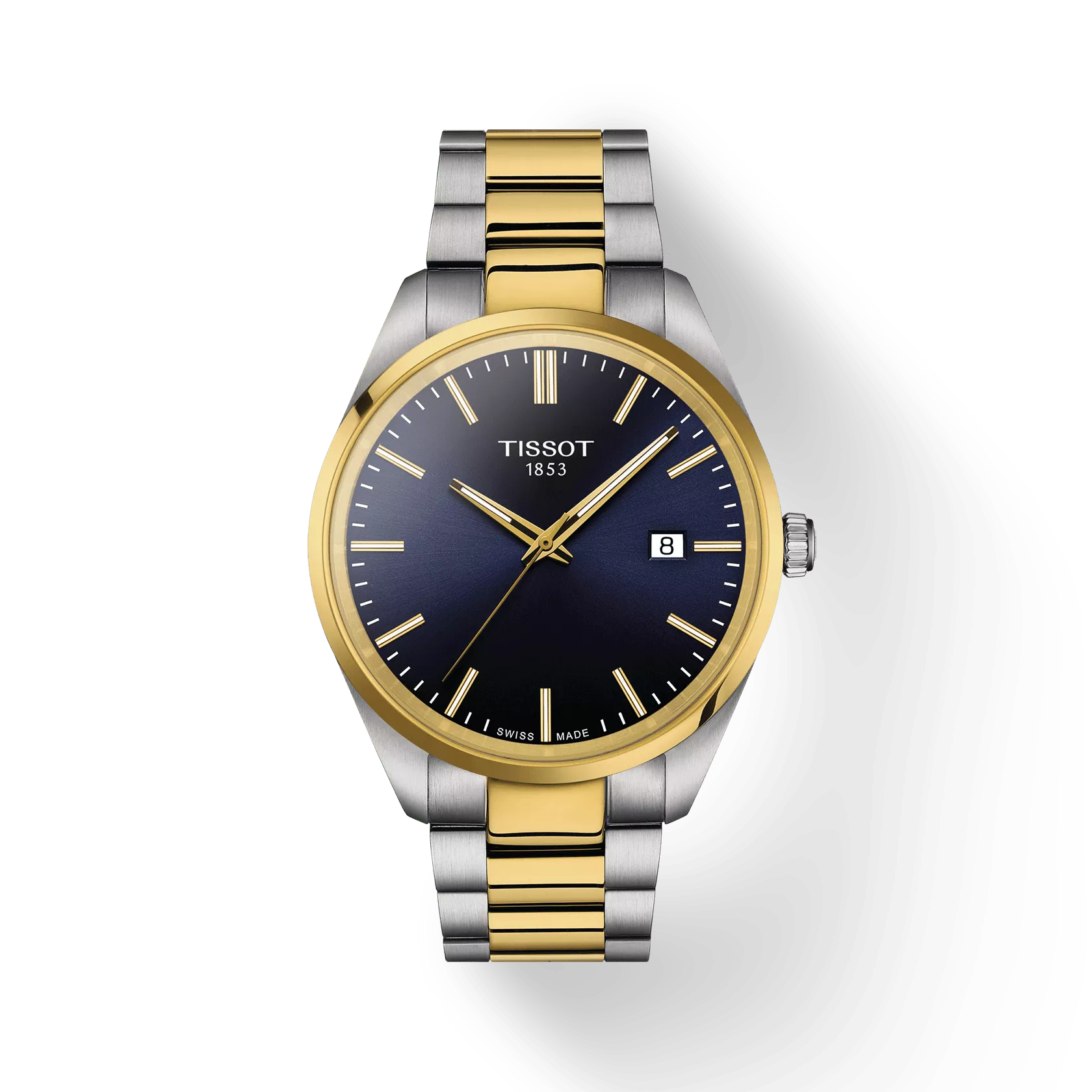 Tissot PR 100 40mm Two-Tone Blue Quartz Mens Watch