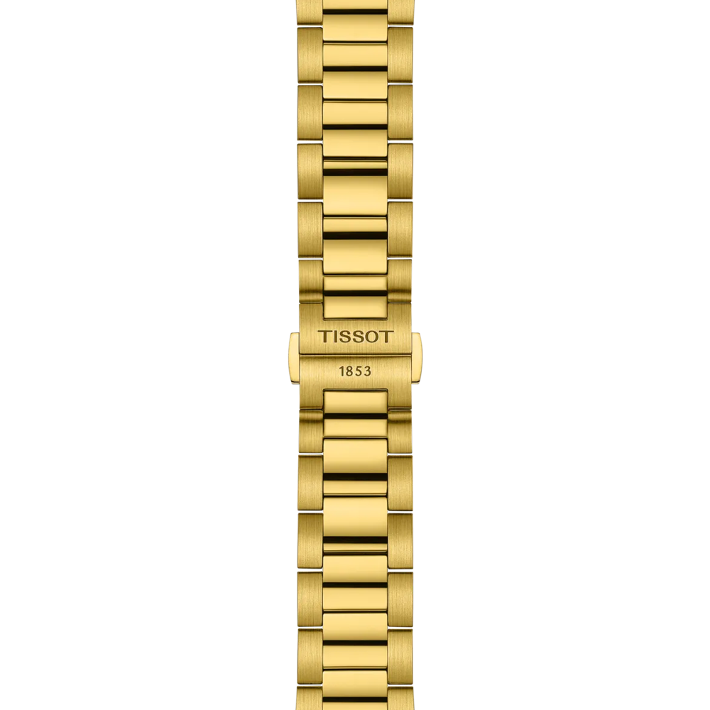 Tissot PR 100 40mm Yellow Gold PVD Silver Quartz Chronograph Mens Watch