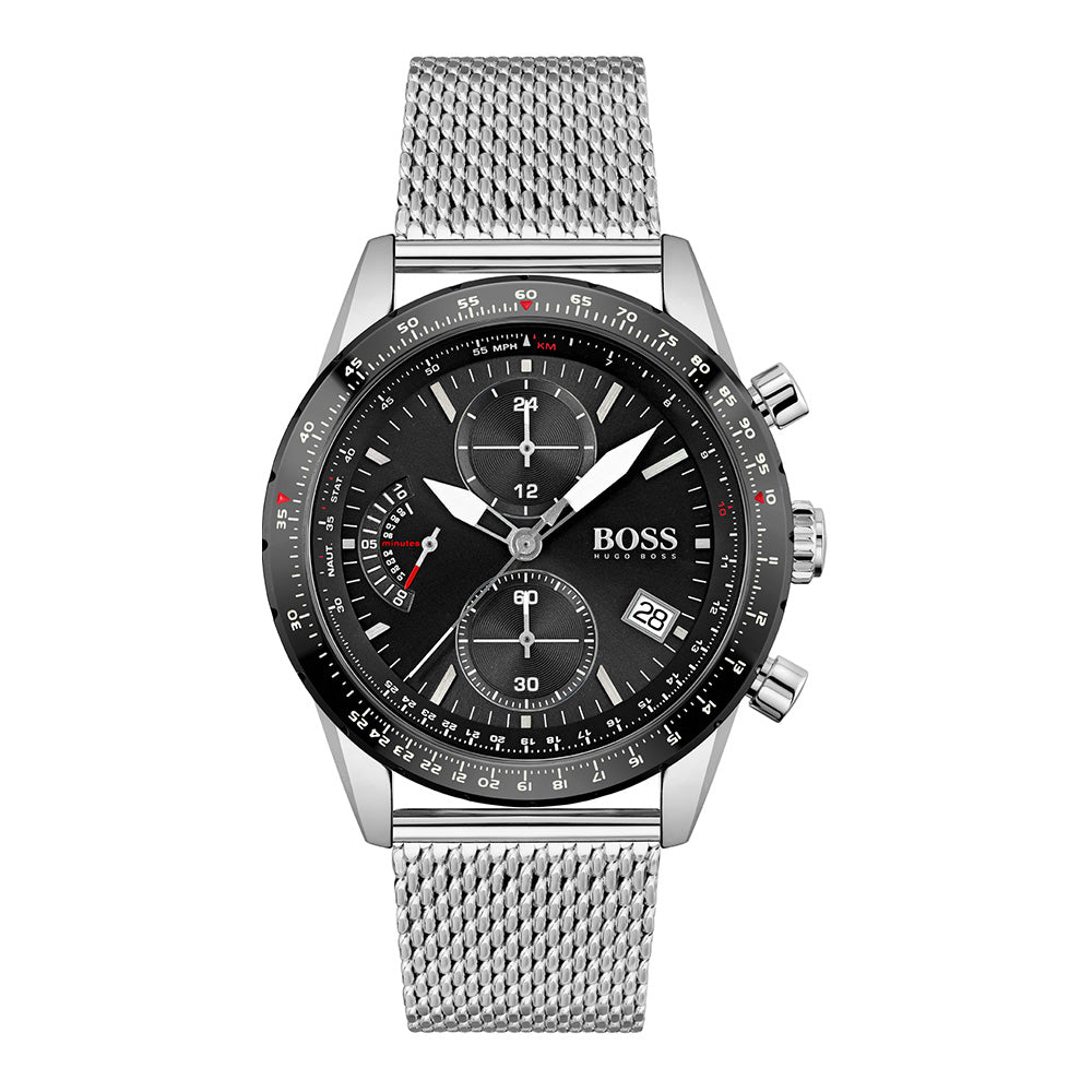 BOSS men s Quartz Chronograph Pilot Edition Chrono watch Matthew Stephens