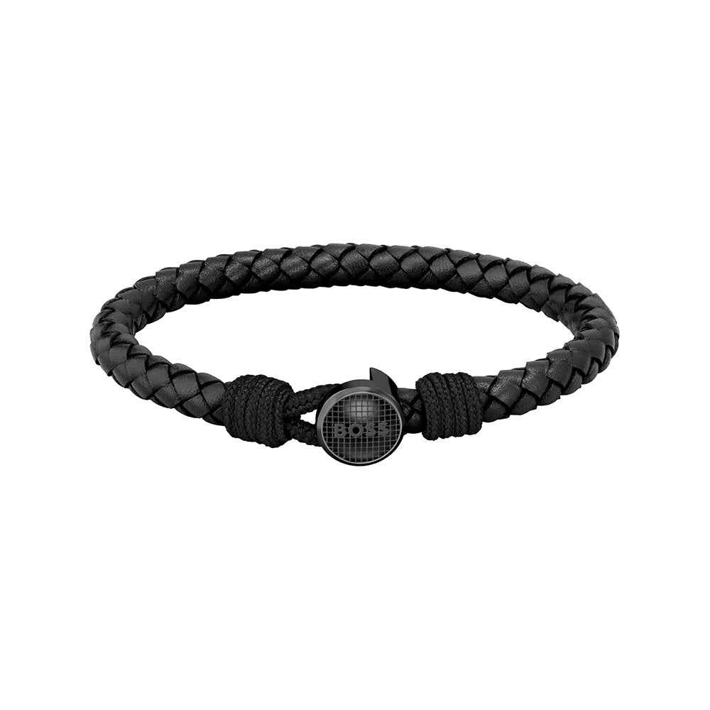 Boss men's leather bracelet hotsell