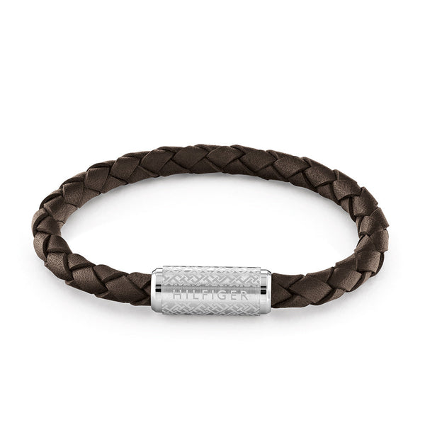 Tommy Hilfiger Men's Brown Braided Bracelet