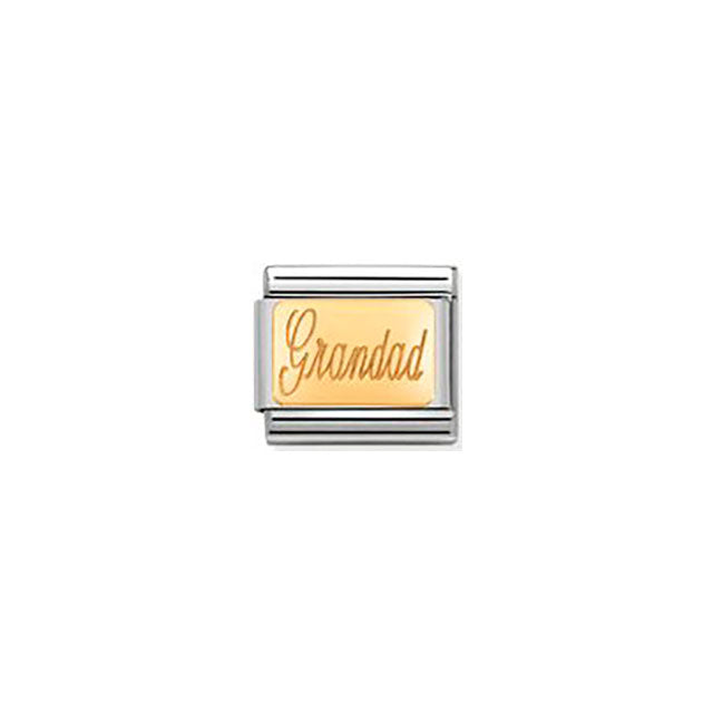 Composable Classic Engraved Signs in Stainless Steel With Bonded Yellow Gold - Grandad