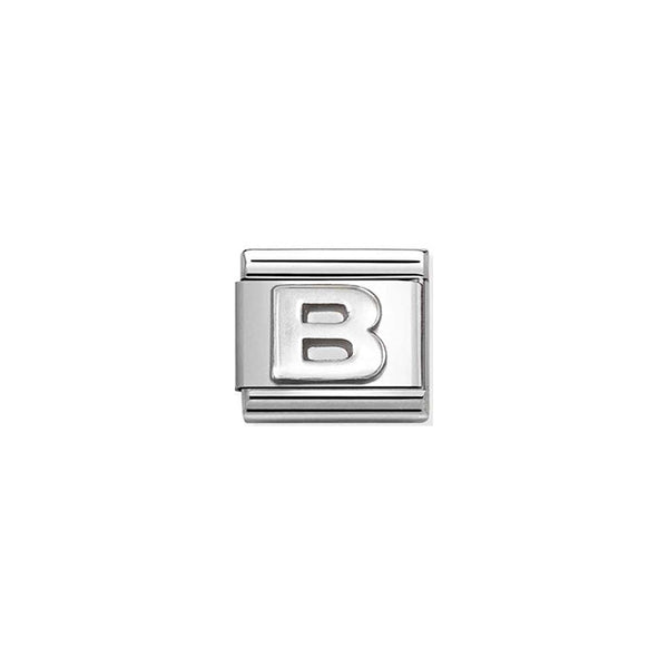 Composable Classic Letters In Steel and Silver - B