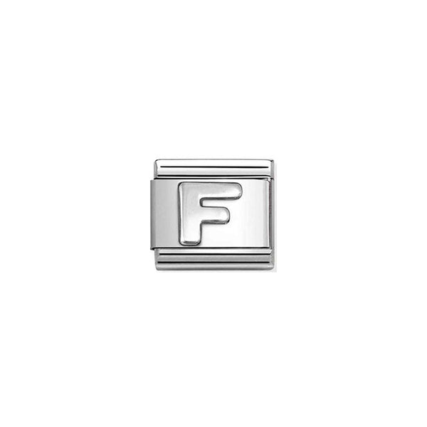 Composable Classic Letters In Steel and Silver - F