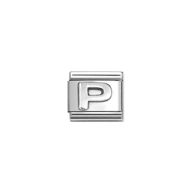 Composable Classic Letters In Steel and Silver - P