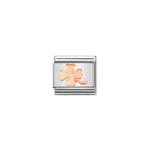 Composable Classic Symbols Steel and Bonded Rose Gold - Four-Leaf Clover