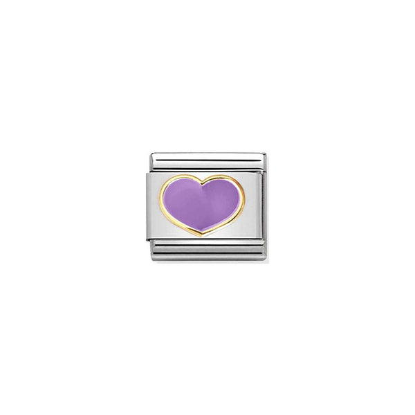 Composable Classic Love 2 Stainless Steel, Enamel and Bonded Yellow Gold - Lilac Heart
