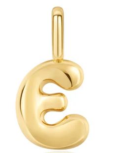 Ania Haie Silver and Yellow Gold Plated Letter E Charm