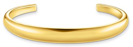 Thomas Sabo Sterling Silver Yellow Gold Plated Timeless Bangle Bracelet