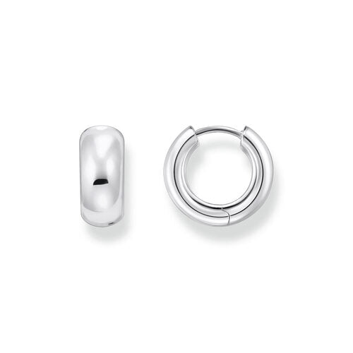 Thomas Sabo Sterling Silver Small 6mm Chunky Hoop Earrings - 16mm