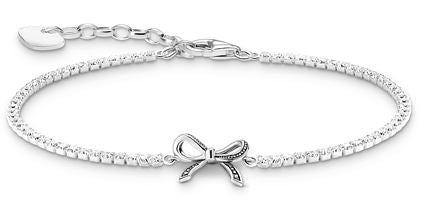 Thomas Sabo Sterling Silver Bow Tennis Bracelet with Cubic Zirconia