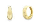 9ct Yellow Gold Oval Hoop Earrings