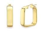 Sparkling 9ct Yellow Gold Cubic Zirconia Huggie Earrings