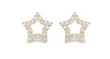 Elegant 9ct Yellow Gold Cubic Zirconia Teardrop Stud Earrings