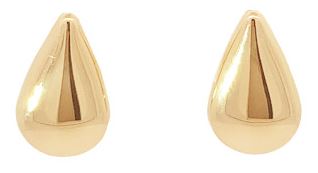 9ct Yellow Gold Flat Teardrop Stud Earrings