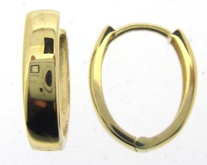Classic 9ct Yellow Gold Cubic Zirconia Hoop Earrings