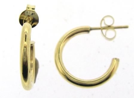 Delicate 9ct Yellow Gold Filigree Hoop Earrings