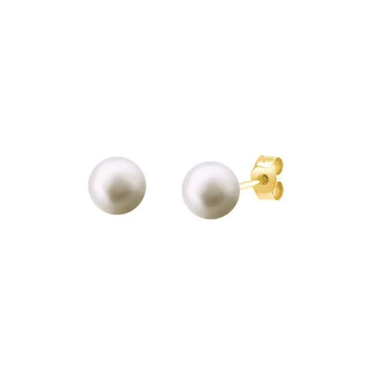 9ct Yellow Gold Freshwater Pearl Stud Earrings