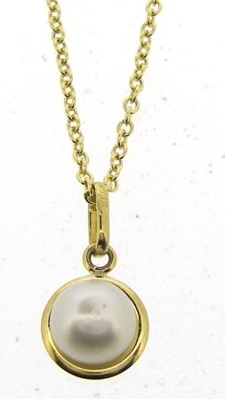 9ct Yellow Gold Freshwater Pearl Pendant