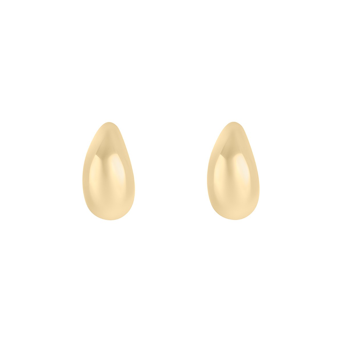 9ct Yellow Gold Balbous Small Teardrop Stud Earrings
