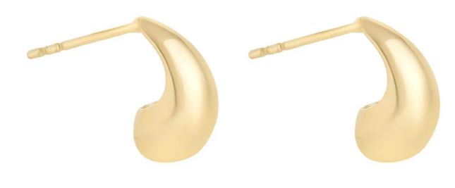 9ct Yellow Gold J Style Earrings