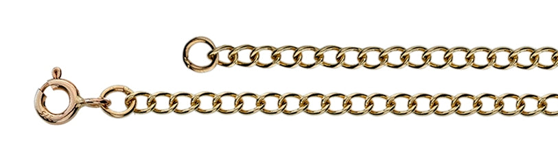 9ct Yellow Gold Curb Link Chain Extender