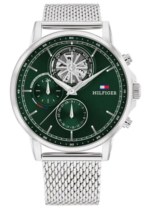 Tommy Hilfiger Mens Stewart Chronograph Green 44mm watch