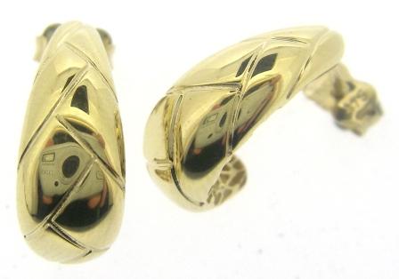 Elegant 9ct Yellow Gold Textured Knot Stud Earrings
