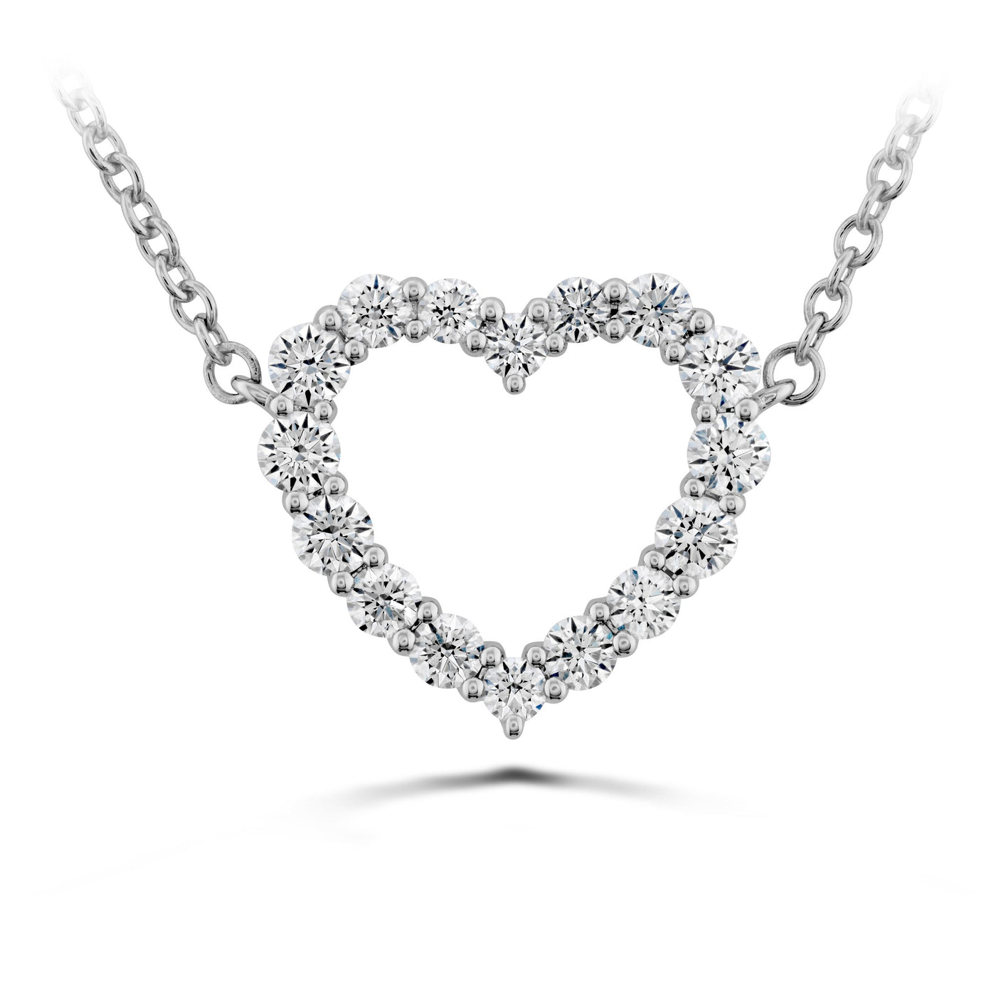 Hearts On Fire 18ct White Gold 0.39ct Signature Heart Pendant - Medium