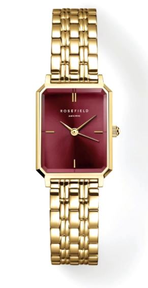 Rosefield Ladies Octagon XS Burgundy 19.5mm watch