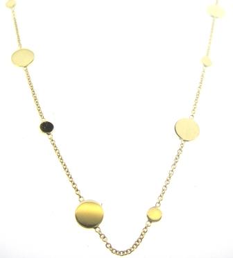 The Aurelia 9ct Yellow Gold Round Discs Necklace