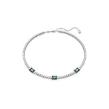 Swarovski Matrix Tennis Necklace Green CRY/RHS - M