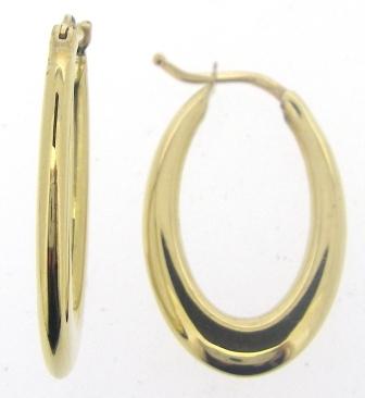 9ct Yellow Gold Horseshoe Hoop Earrings