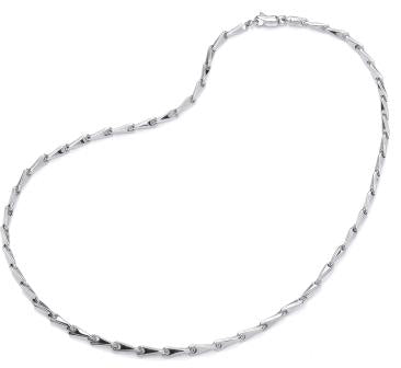9ct White Gold Arrowhead Link Chain