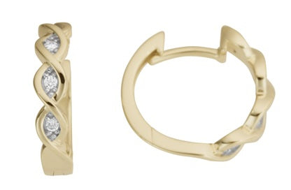 Chunky Domed Oval Hoop Earrings in 9ct Yellow Gold
