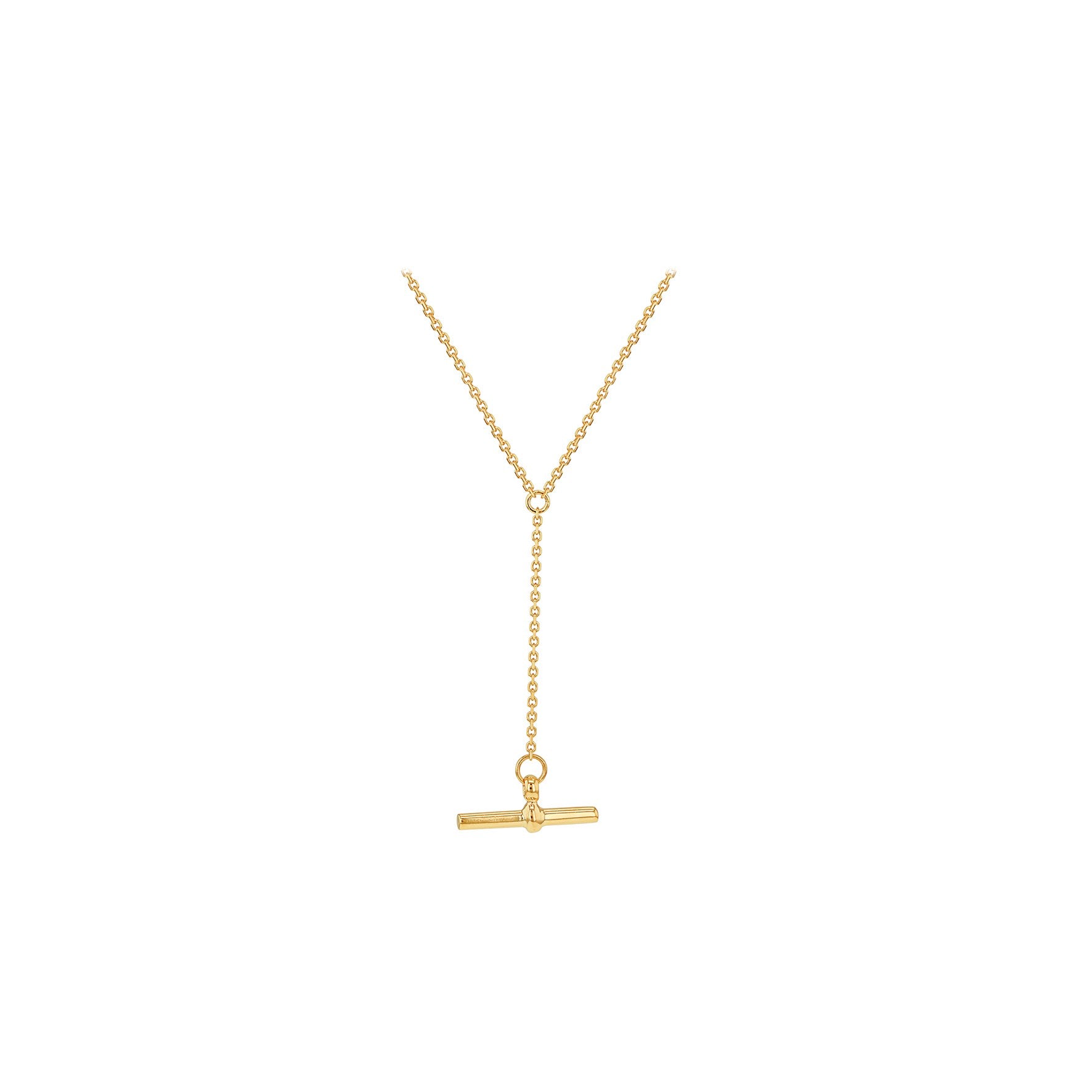 9ct Yellow Gold T-Bar Necklace