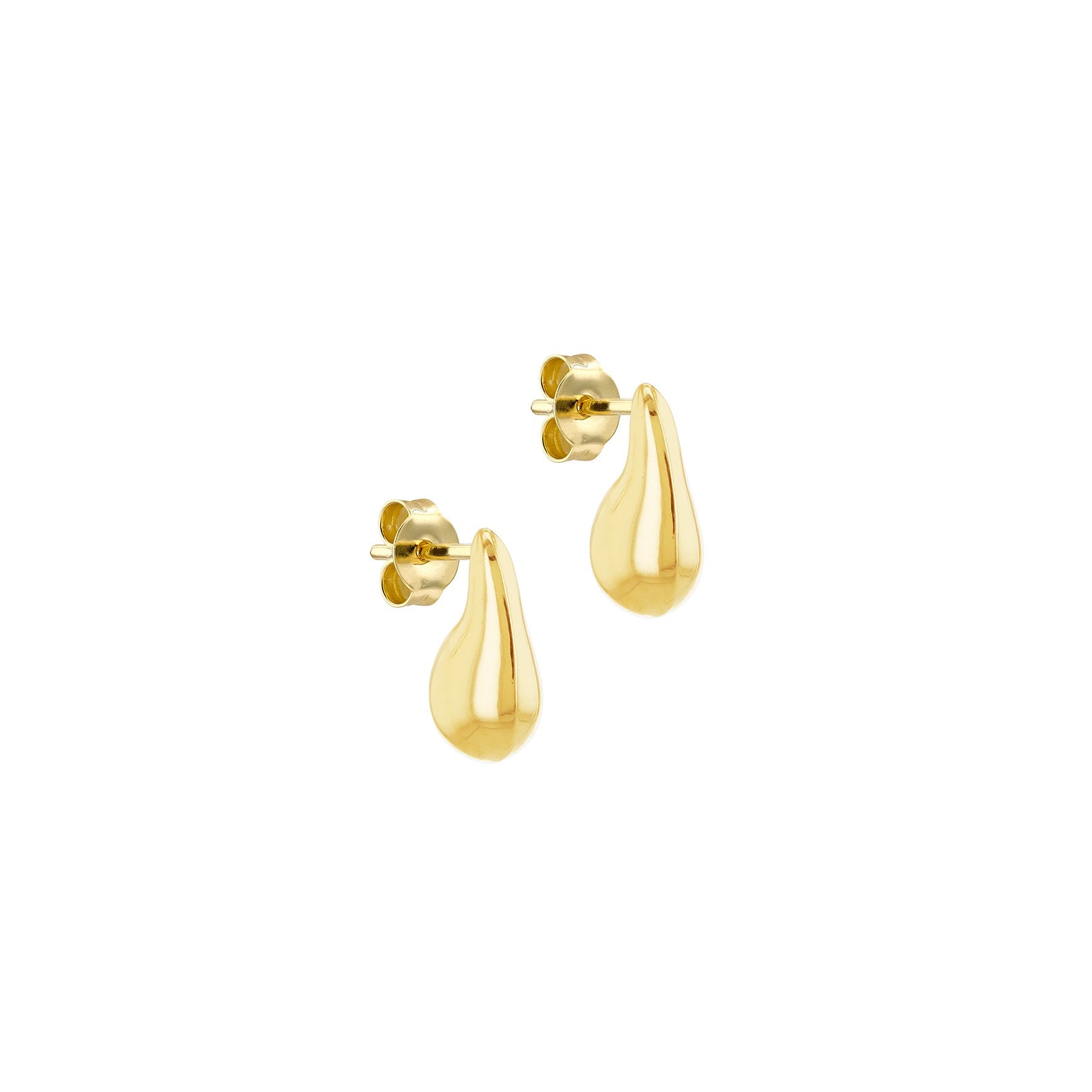 9ct Yellow Gold Mini Teardrop Stud Earrings