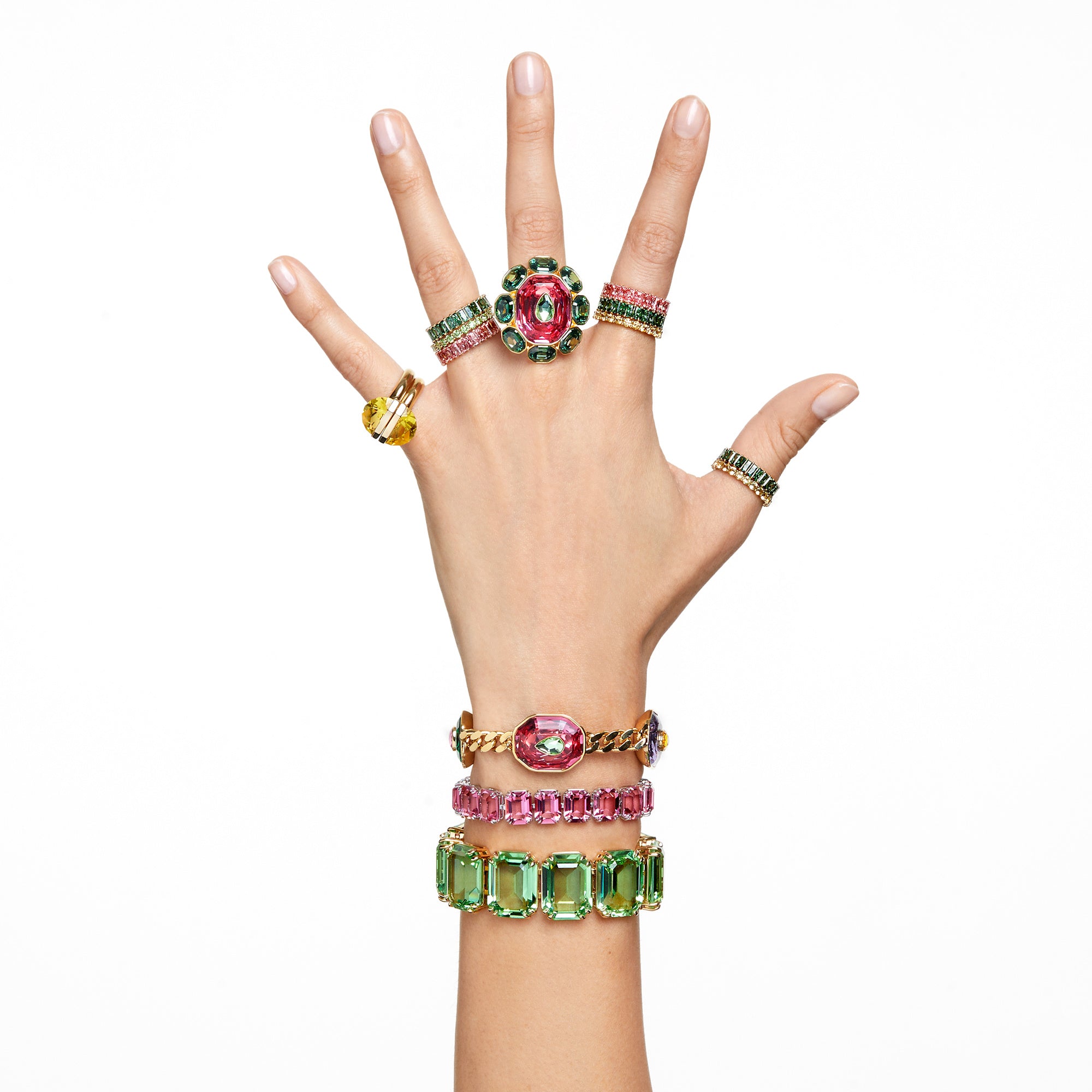 Swarovski Matrix Ring BC Green CRY/GOS - 58