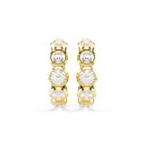 Swarovski Imber Hoop Earrings - Gold Tone-Plated 24mm - White